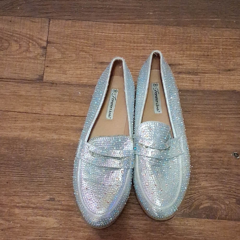 Forever Link Sparkling Silver Flats